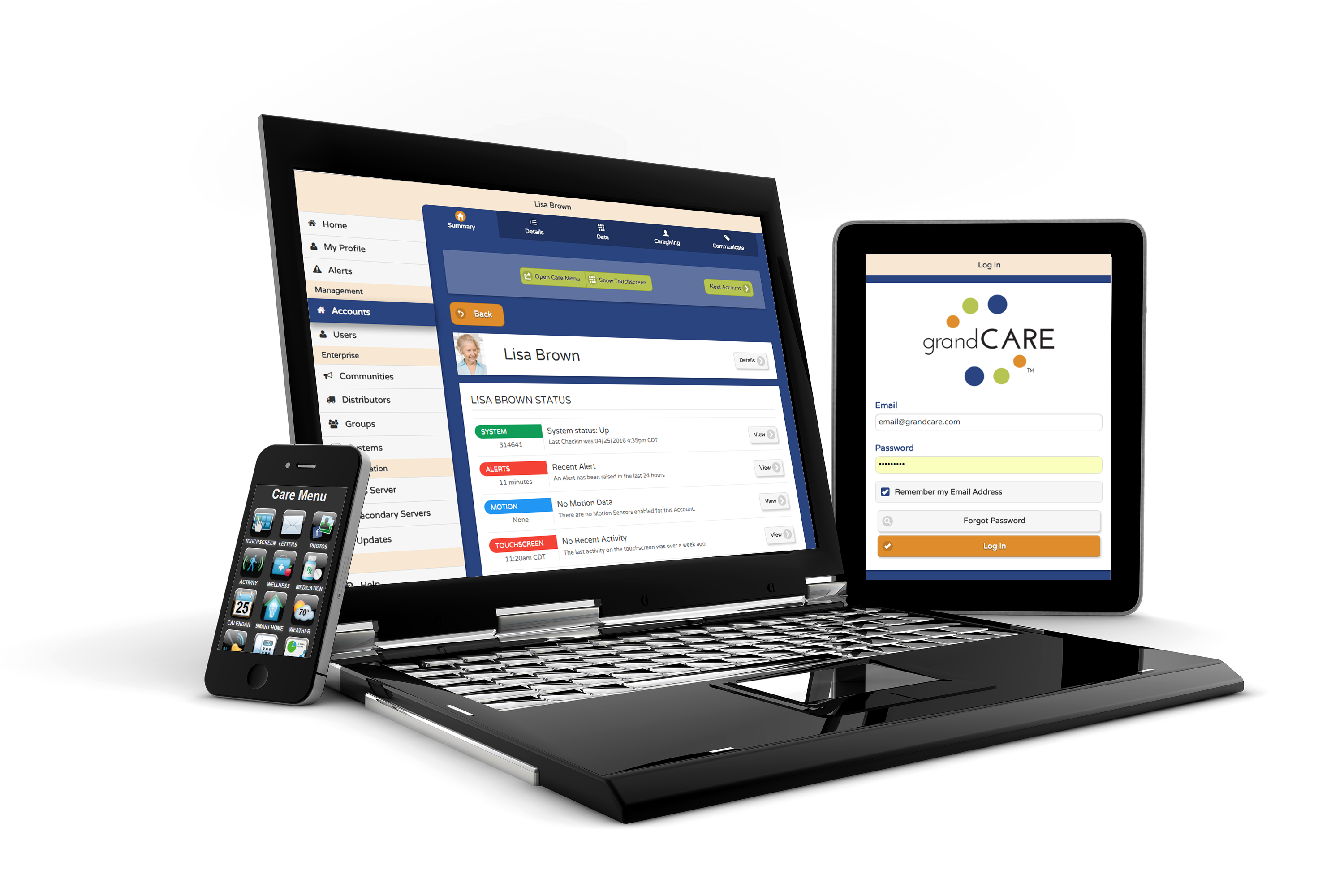 GrandCare mobile care portal